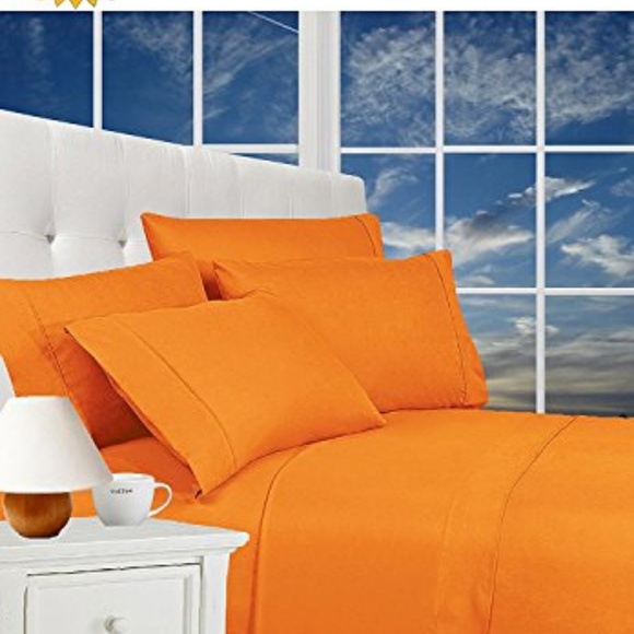 Celine Linen Bedding Orange Duvet Cover Set Twin Xl 69 X 90